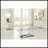 Chrome Rectangular U-Shaped Glass Top Coffee Table