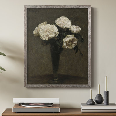 Impression florale vintage encadrée CLIX - bois massif