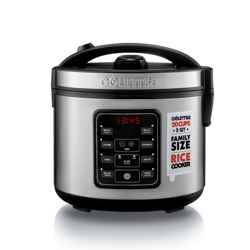 Mijoteuse Gourmia 7 pte, 3 réglages de chaleur, casserole en céramique amovible, acier inoxydable, Stainless Steel