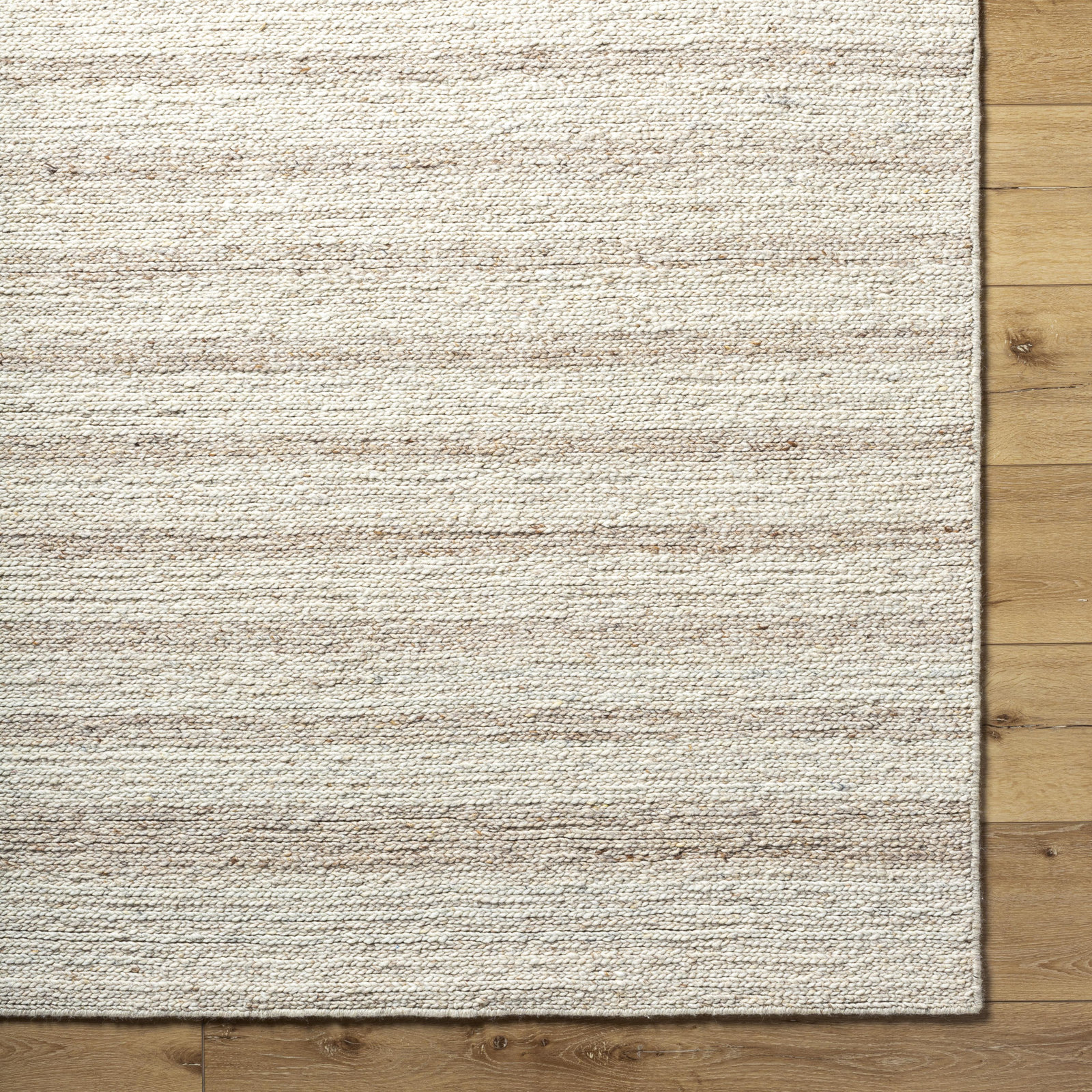 Hand-Tufted Brown Striped Rug, Rectangle 10' x 14'