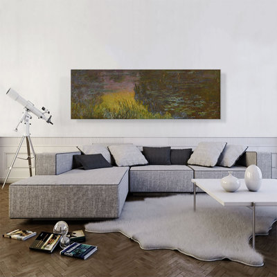 " The Water Lilies Setting Sun 1915 " by Claude Monet Painting Print