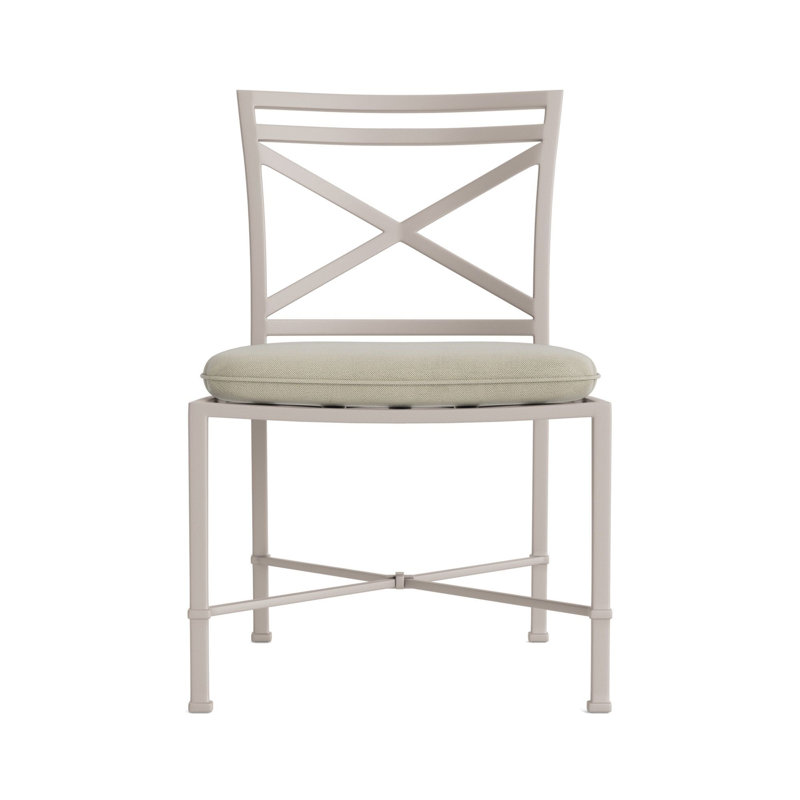 Venetian Outdoor Dining Side Chair, Fusion Charcoal, Brown, Dove Smooth