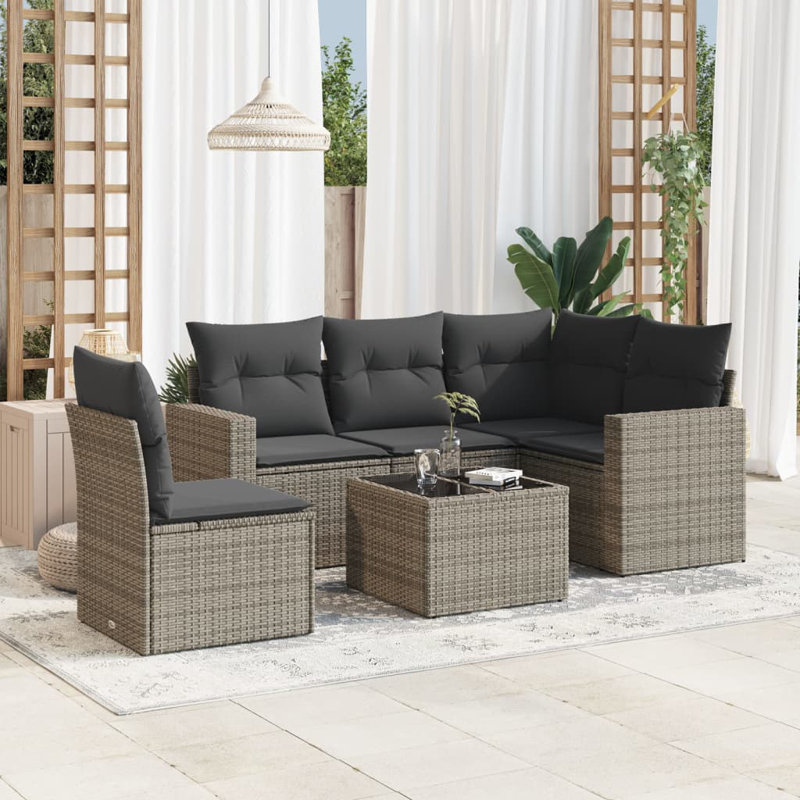 Vidaxl Garden Sofa Set Gray, Dark Gray