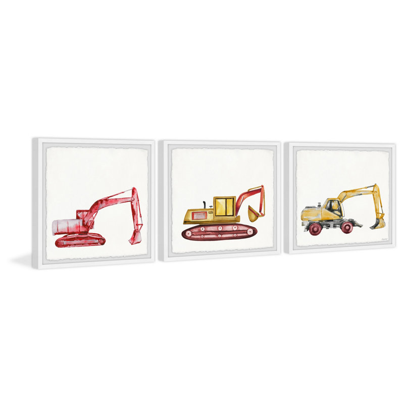 Ensemble d'imprimés encadrés 3 pièces Glynda, H 18 po x l 18 po x P 1,5 po