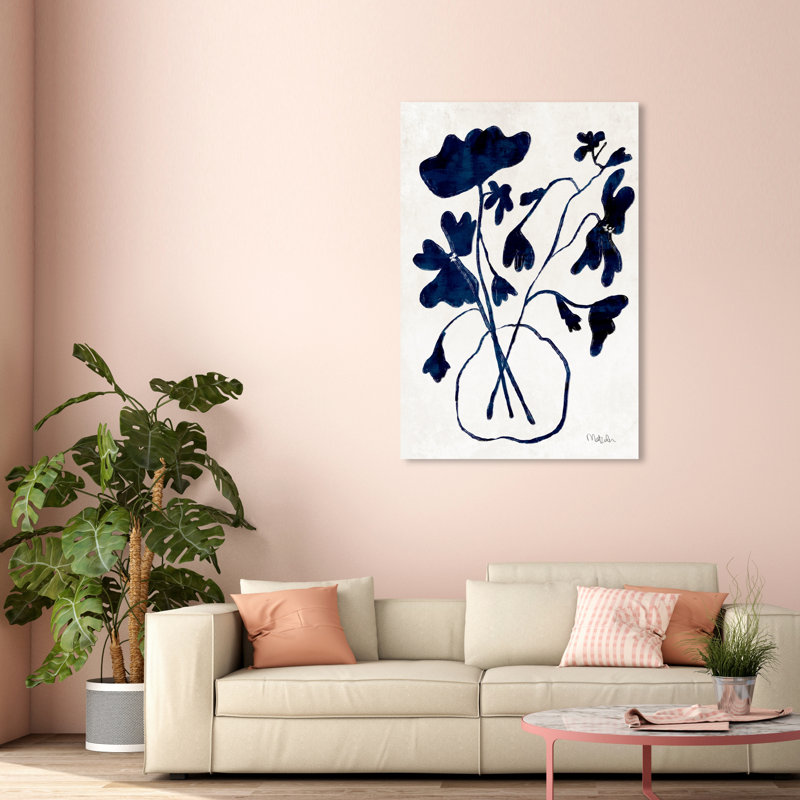 Anemone Vase II - peinture sur toile, Toile tendue, H 54 po x l 36 po, Sans cadre