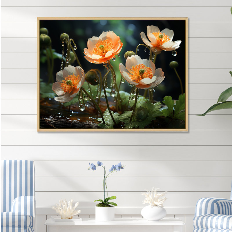 Fleurs colorées de plantes sauvages - impressions d'art mural, Cadre photo noir, H 30 po x l 40 po