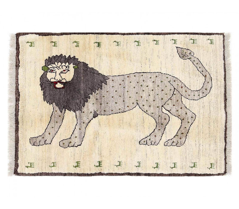 Tapis persan Shiraz finement noué à la main 2 pi 11 po x 4 pi 3 po