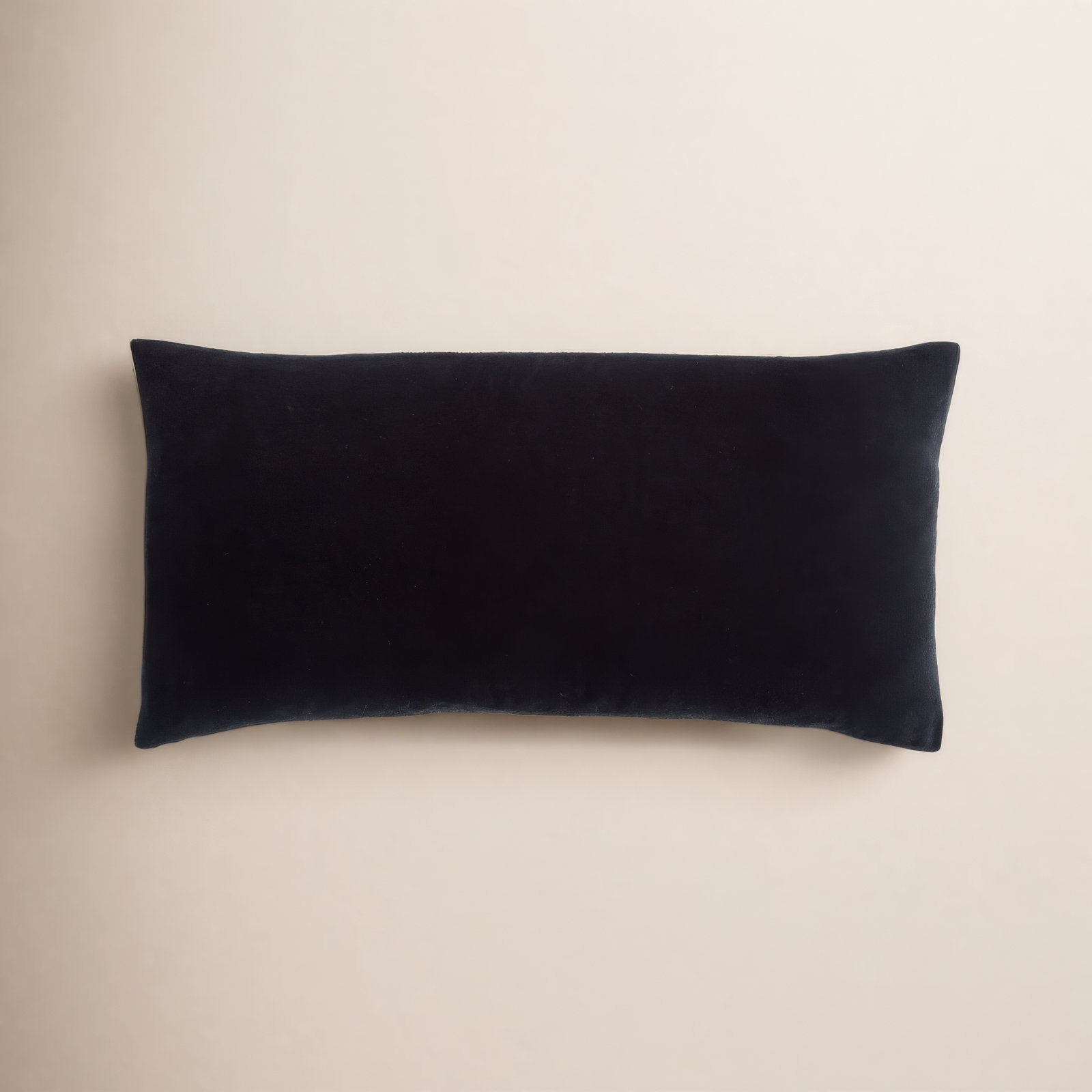 Mercado Embroidered Cotton Lumbar Throw Pillow, 12" x 24", Down