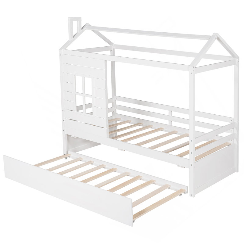 Lit en bois avec lit gigogne simple House House