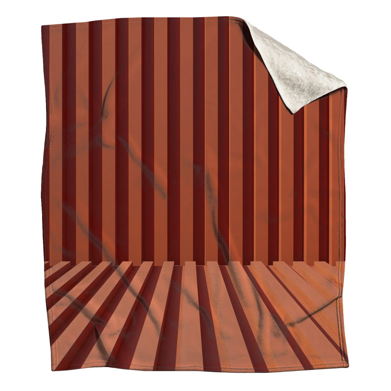 Couvertures orange à lignes verticales, L 60 po x H 80 po