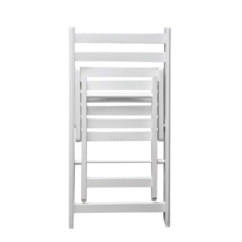 Hong Wood Folding Chair, White