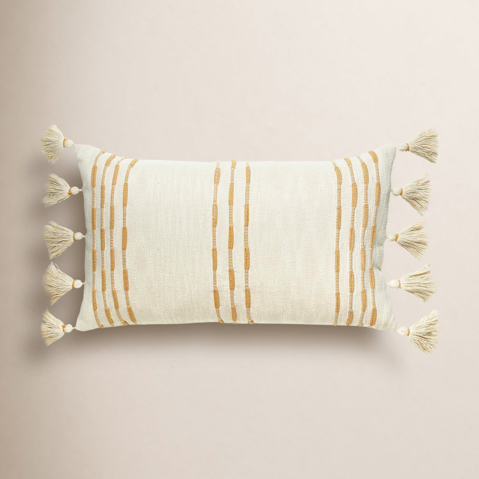 Favager Cotton Lumbar Throw Pillow