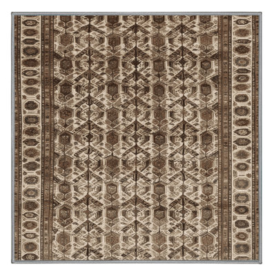 Machine Washable Persian Gray Area Rug