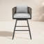 Haimes Metal Outdoor Stool with Cushion-2062266988