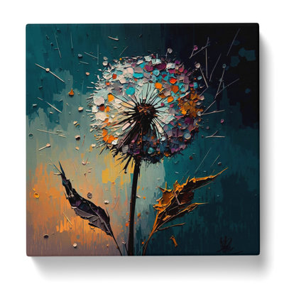 Dandelion Palette Knife Painting - No Frame Print
