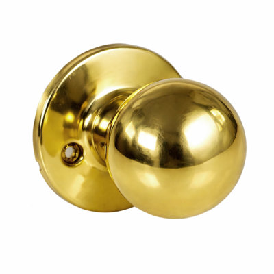 Ball Polished Brass Dummy Door Knob