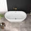 Baignoire de trempage autoportante en acrylique avec trop-plein et drain 59 "x 29,5"