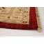 Tapis rouge foncé / jaune en laine noué à la main de conception unique 11 pi 10 po x 15 pi New Age Kinzlee