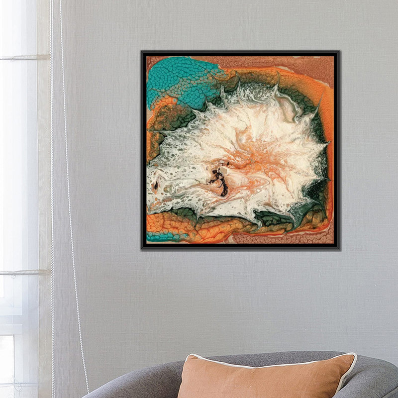 « caldera i », impression sur toile, H 18 po x l 18 po x P 1,5 po, Toile avec cadre noir, Pas de tapis