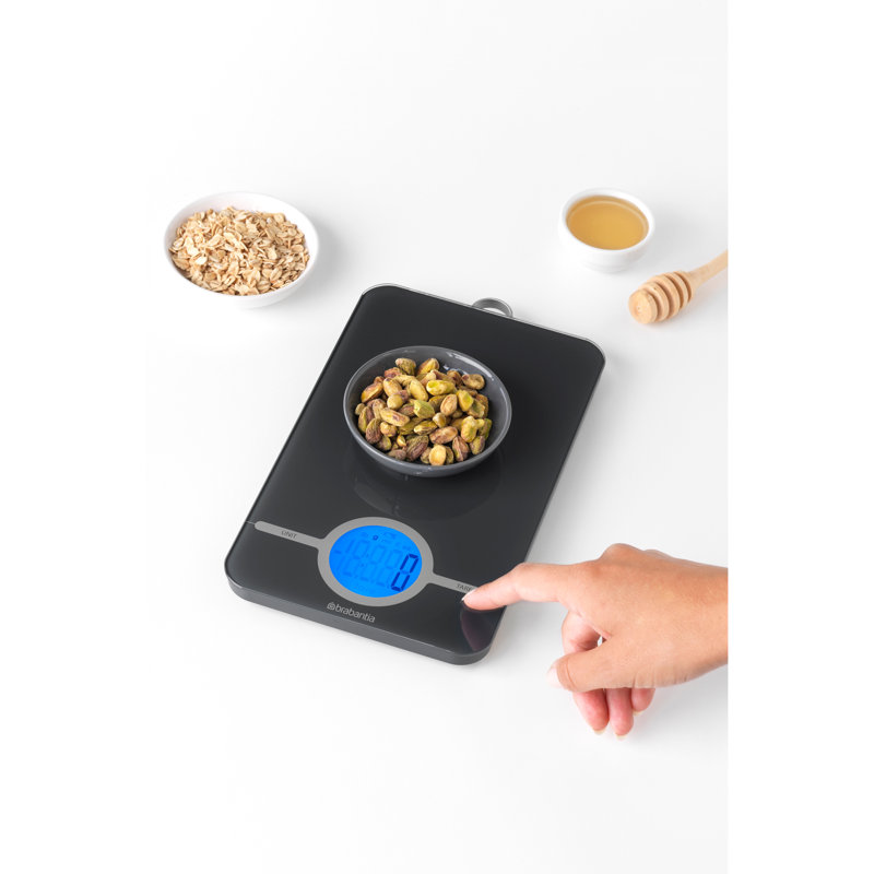 Brabantia Digital Kitchen Scales, Tasty +, Dark Grey 