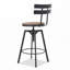 Bar Stools with Metal Legs,Back