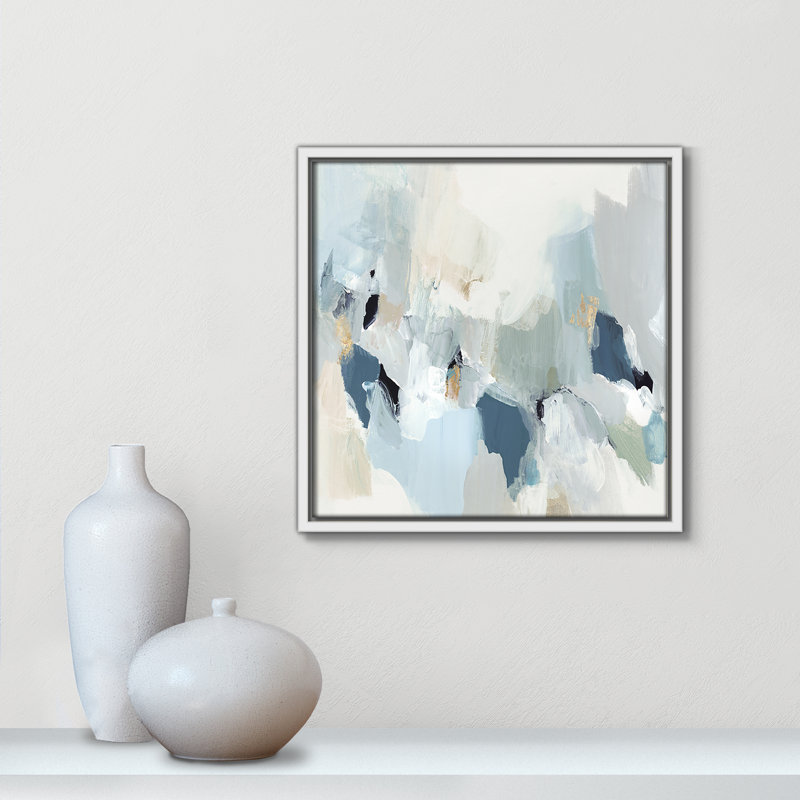 Little Talks " Little Talks II " by Isabelle Z, White Framed Canvas, 13.5" H x 13.5" W x 2" D