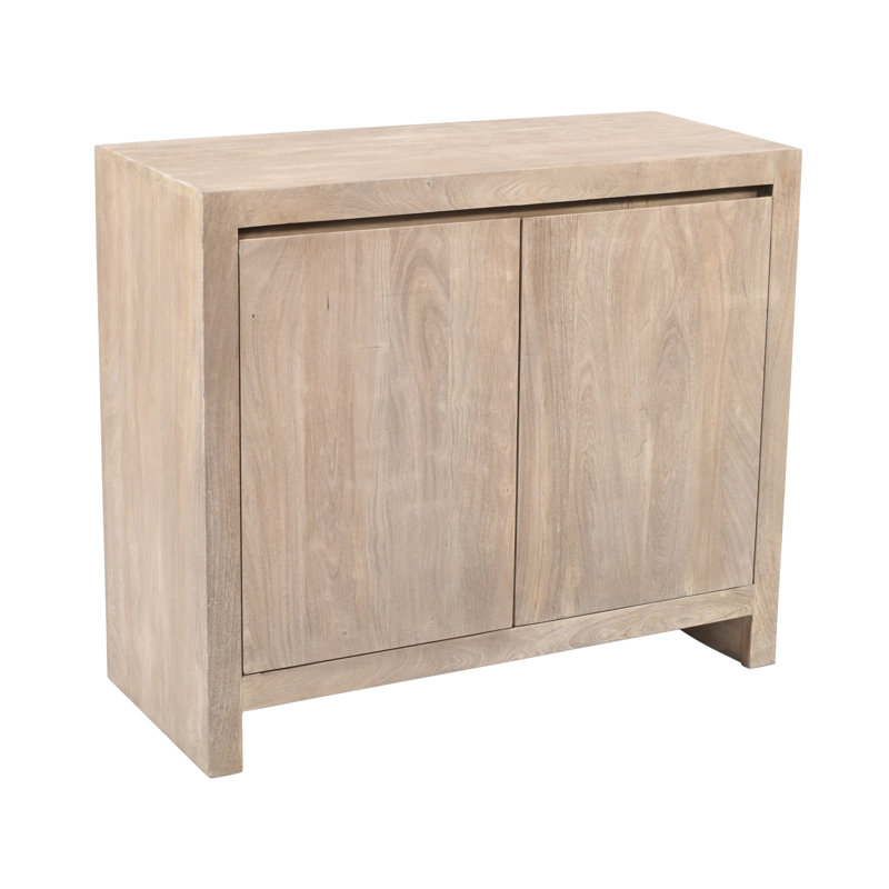Carrigan 2-door Sideboard In Modern Light Ash Ivory Finish On Reclaimed Solid Wood