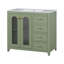 Meuble-lavabo de 36 pouces avec portes à fermeture douce, tablettes réglables et trois tiroirs pour espaces compacts-1349311828