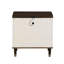 White And Brown 2-Drawer Nightstand With USB Port