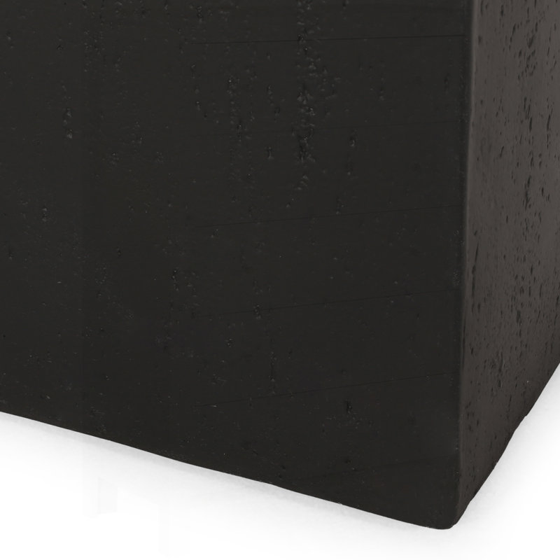 Outdoor Large Square Planter  35''L, 18" H x 35.25" W x 18" D, Black