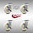 4 Piece Stainless Steel Nylon Caster Set