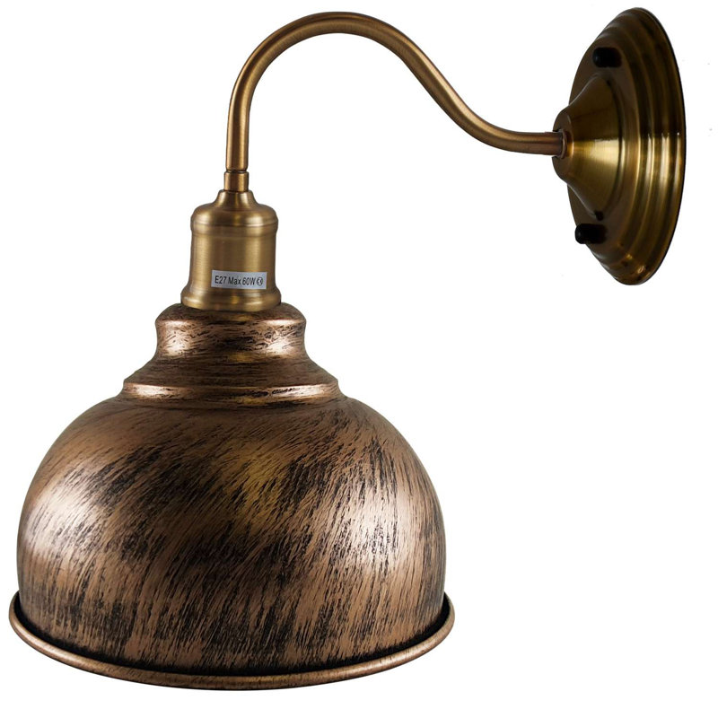 Amittai Armed Sconce, Brushed Copper