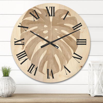 Horloge murale Monstera