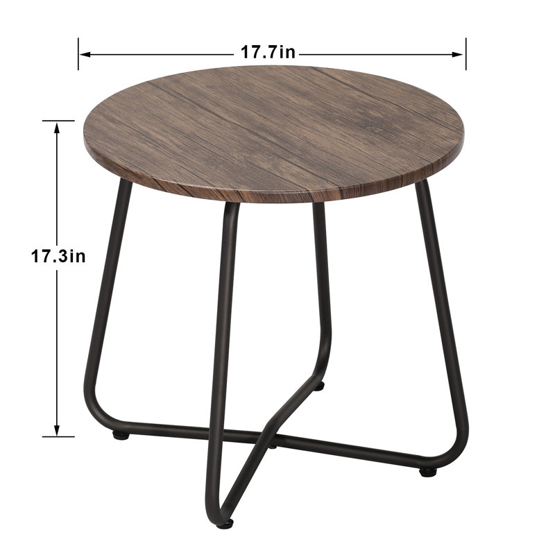 Jasenski End Table Set, Brown Top/Black Base