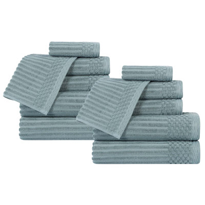 Ruvins 12 Piece 100% Cotton Towel Set