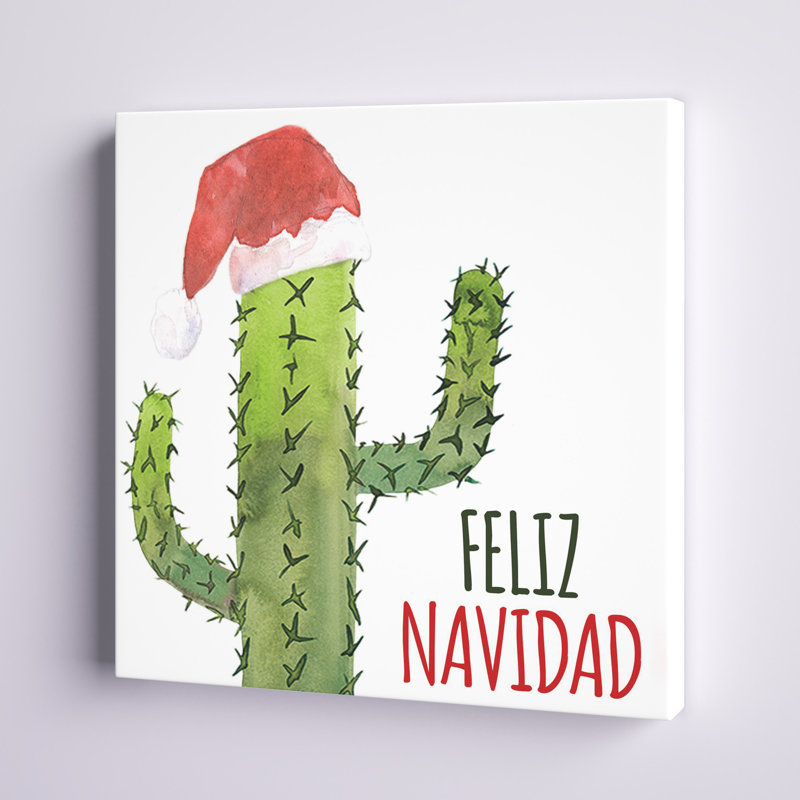 « feliz navidad cactus », impression sur toile tendue