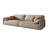 Khaki Genuine Leather Modular Sofa cushion couch-75373702-75373699-75373696