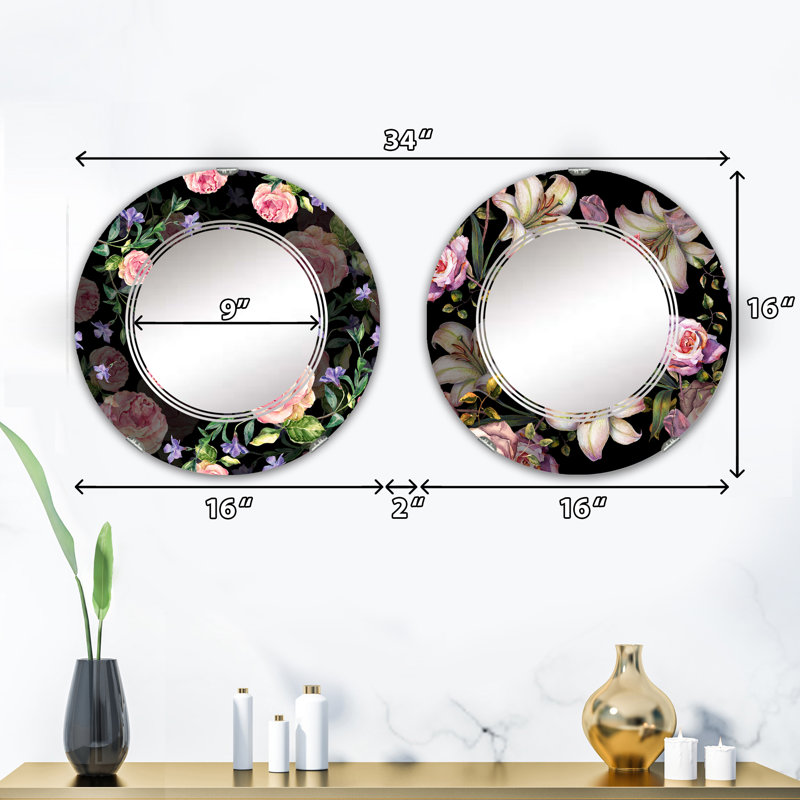 Ensemble de 2 miroirs sans cadre