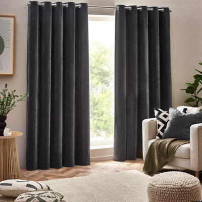 Heavy Chenille Blackout Curtain Panel Pair