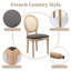 Ensemble de 2 chaises d'appoint ovales en rotin de style campagnard Farmwood-817741825-817741838