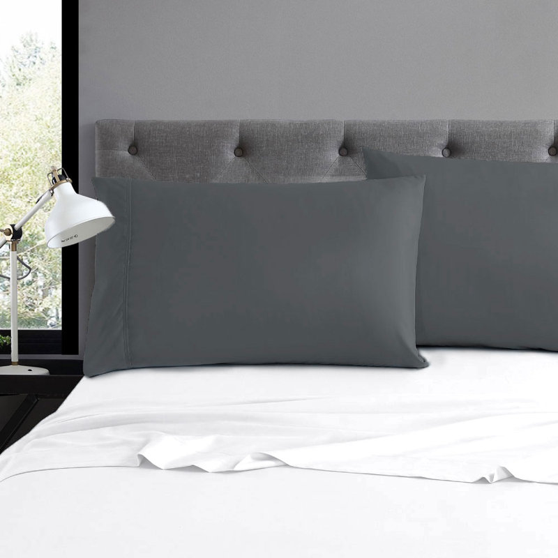 Soft Microfiber Pillowcase - Basics by Wayfair™, King, Gray