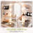 47.2" W Modern Large Vanity Desk With 7 Drawers, 4 Shelves, Led Lighted Mirror & Power Outlets, Natural-2006808450