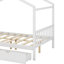 Lit plateforme double pleine grandeur avec 2 tiroirs, tête et pied de lit, toit-1664031742