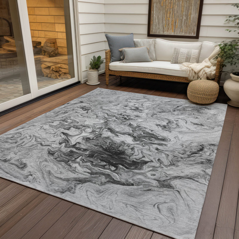 Tapis intérieur / extérieur Alfonzo avec envers antidérapant, Rectangle 5 pi x 7 pi 6 po