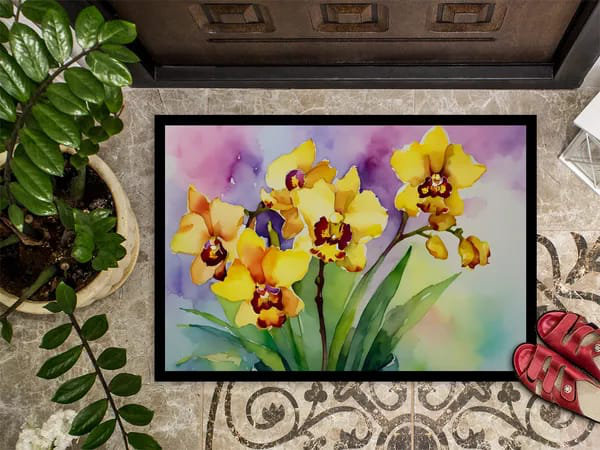 Paillasson Orchids in Watercolor