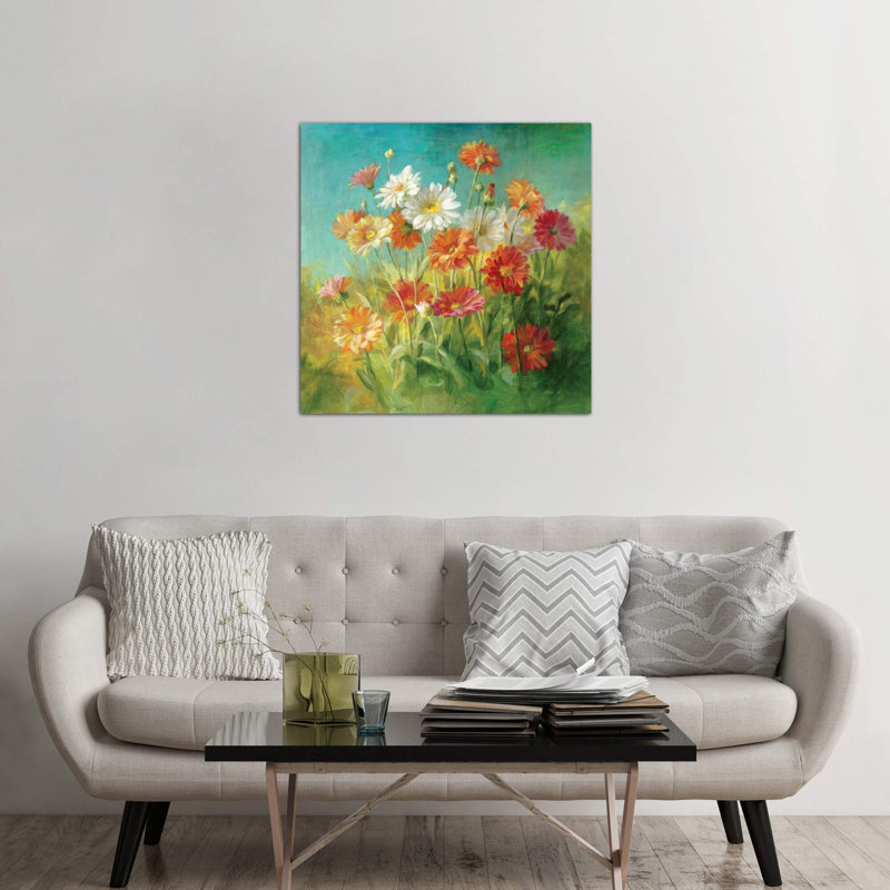 Daisies - Wrapped Canvas Painting, 66.04 cm H x 66.04 cm W x 1.91 cm D