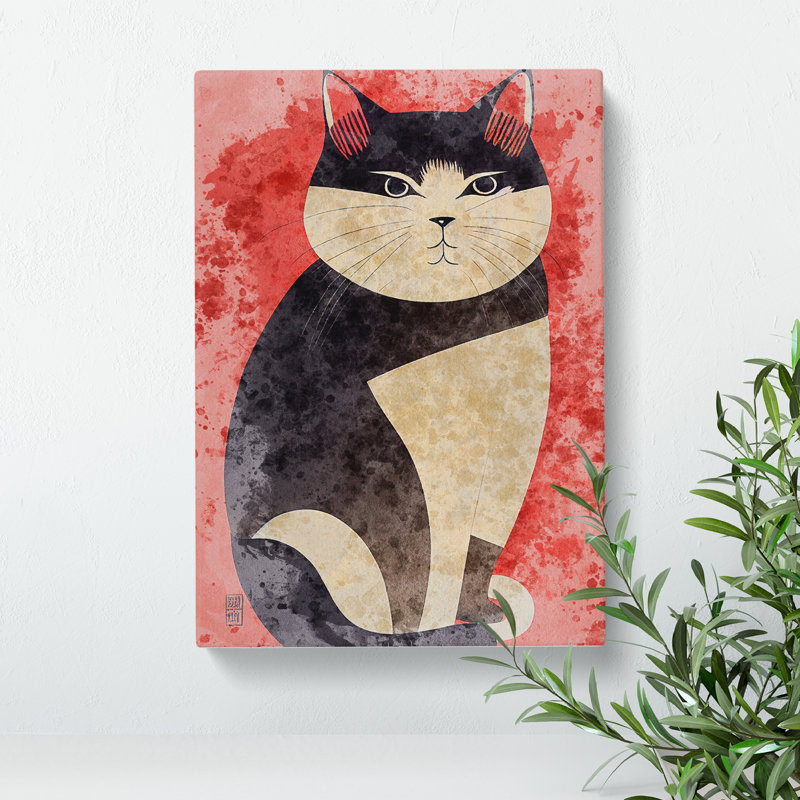Fat Cat - Wrapped Canvas Print, 50cm H x 35cm W
