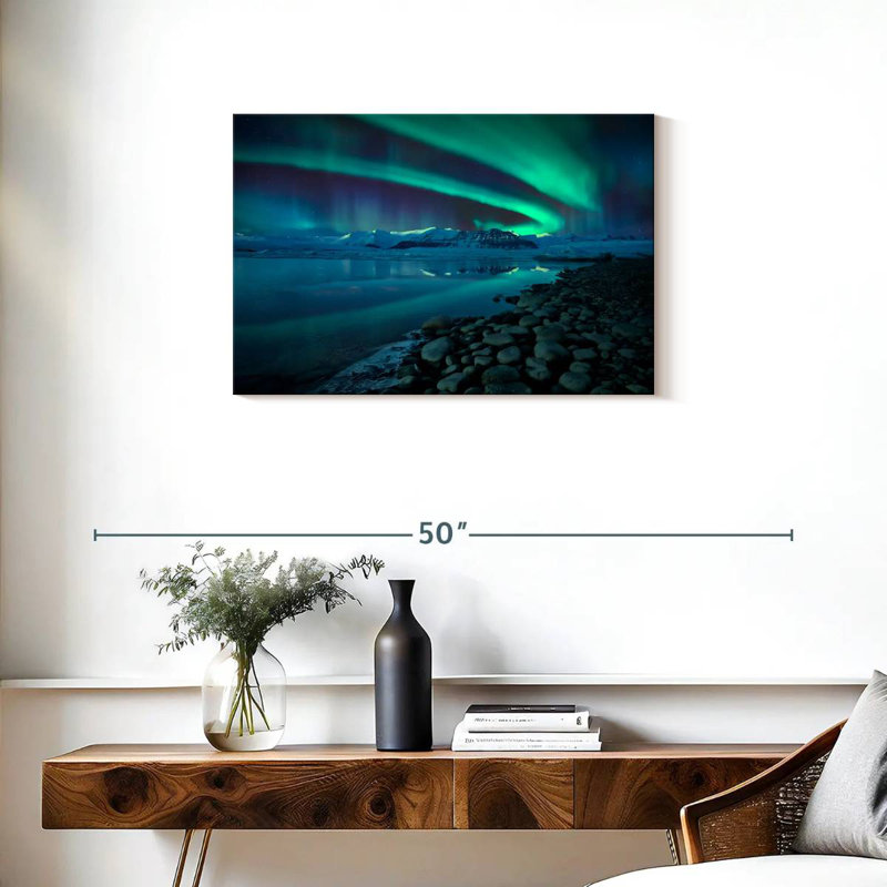 Alvord Jokulsarlon Northern Lights, H 20 po x l 30 po