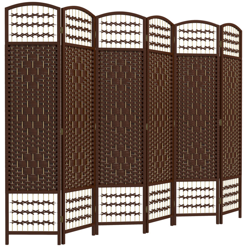 Cloison en bois massif Alaudin, 6, H 67 po x l 94,5 po x P 0,5 po, Brun