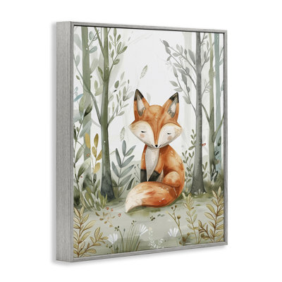  Giclée de renard des bois doux par LSR Design Studio